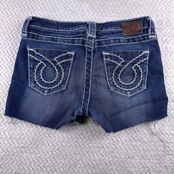 Big Star Jean shorts Cutoff Womens short-short Distressed Nina Denim Size 32 Y2K - Picture 2 of 15